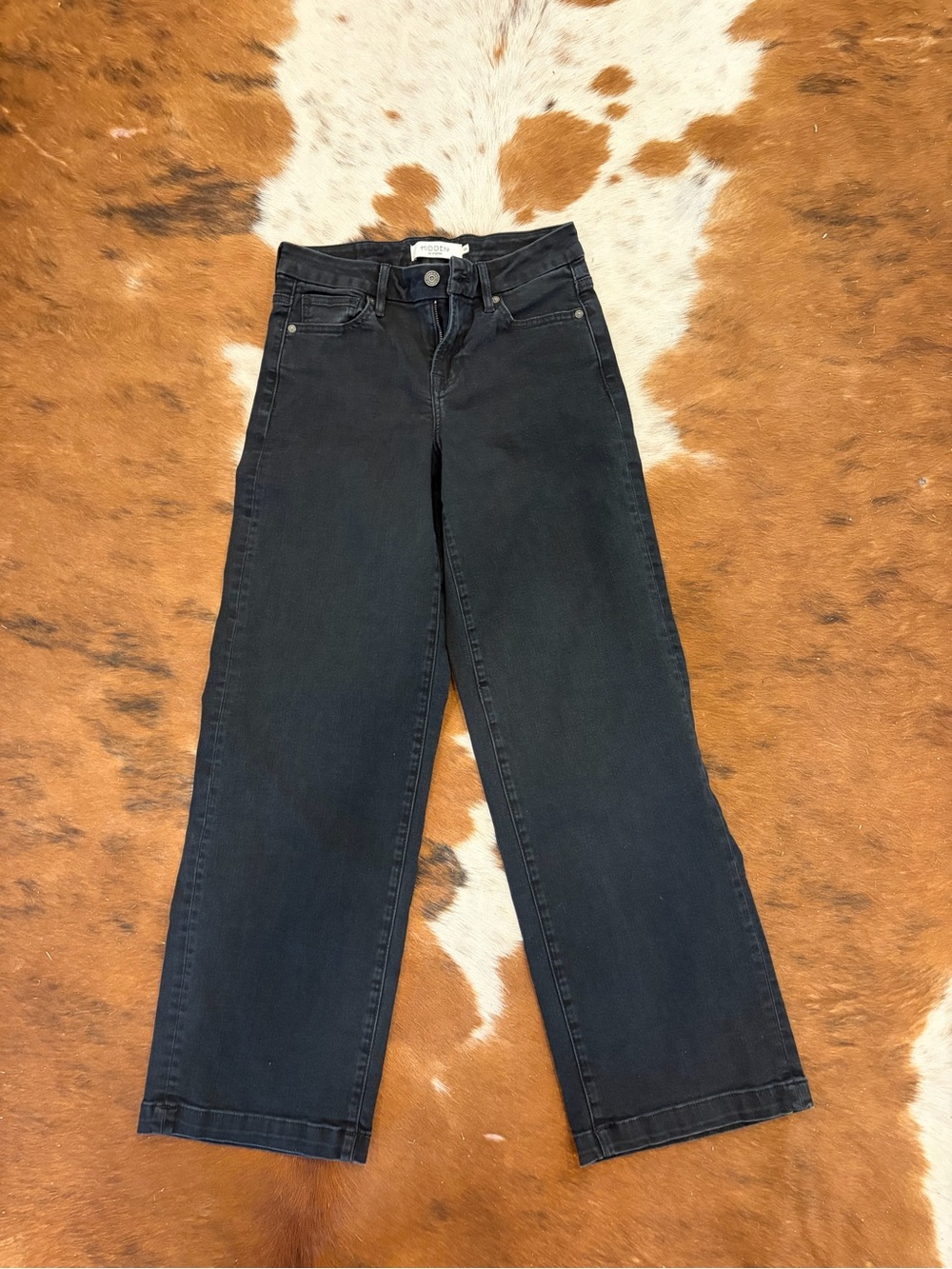 Hidden High-Rise Wide Leg Jeans in Black